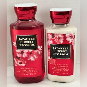 Bath & Body Works Japanese Cherry Blossom Body Wash & Body Lotion Set